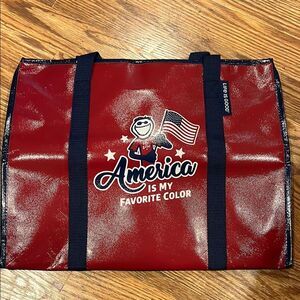 Life is Good Red Tote Bag